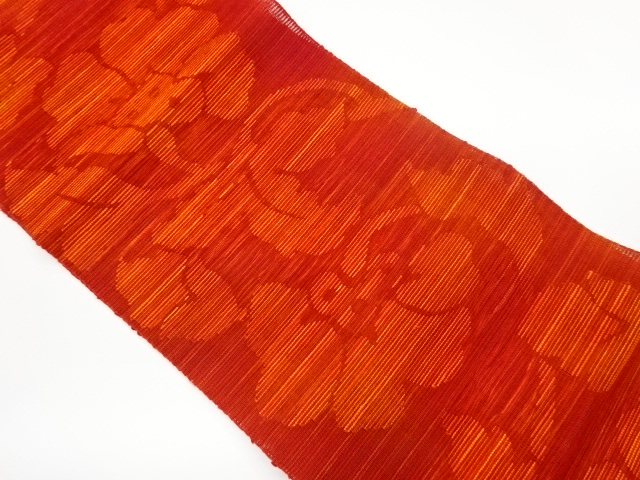 JAPANESE KIMONO / KIMONO FOR SUMMER PONGEE / FLOWER ARABESQUE PATTERN 